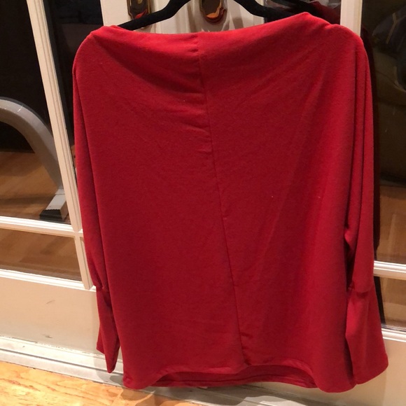 Gibson Red Boat soft draped Neck Long Sleeve Top M - Picture 3 of 10